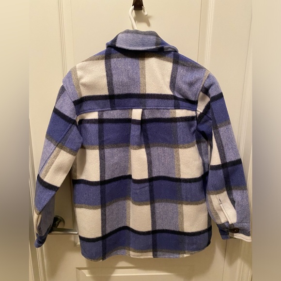 Shacket-blue plaid - like brand new; worn only a couple of times - Picture 2 of 3